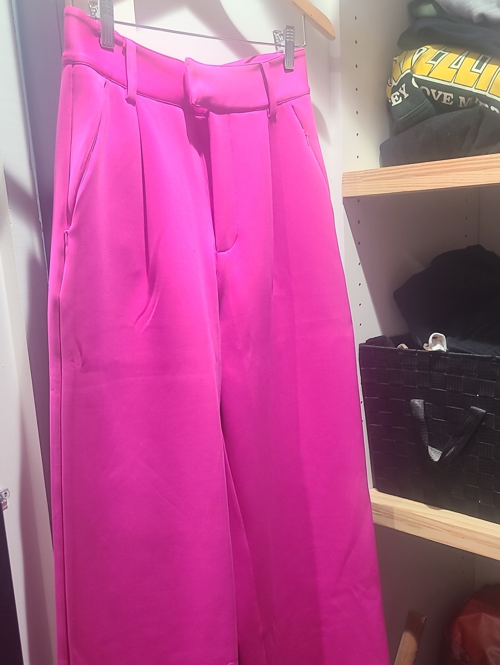 Good American Hot Pink Trousers